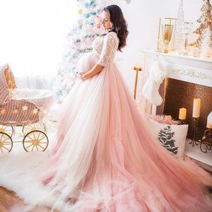 Luxury Glamour beaded maternity gown